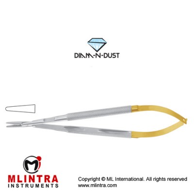 Diam-n-Dust™ Micro Needle Holder Straight - Heavy Pattern - Round Handle Stainless Steel, 19 cm - 7 1/2"